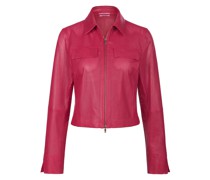 Lederjacke Rot