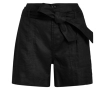Leinenshorts Schwarz