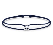 1g polished sterling silver entrelacs cord bracelet Armband Navy