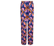 Wide Leg Hose Mehrfarbig