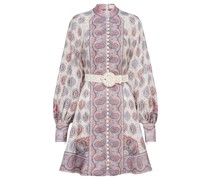 Vitali Button Up Mini Dress Leinenkleid Mehrfarbig