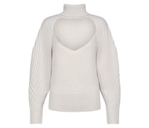 Rollkragenpullover Weiß