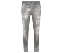 Skater Slim Fit Jeans Grau