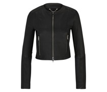 Sajosa Lederjacke Schwarz