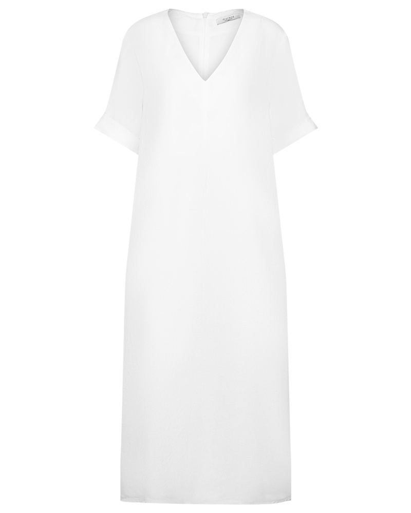 Peserico Damen Maxikleid Weiß