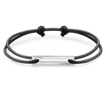1,7g sterling silver black cord bracelet Armband Schwarz
