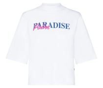 PARADISE PALM CROPPED TEE T-Shirt Weiß