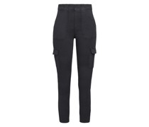 Leggings Stretch Twill Ankle Cargo Pant Schwarz