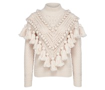 Kaleidoscope Crochet Sweater Wollpullover Weiß