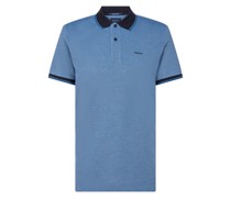Oxford Piqué Poloshirt Blau