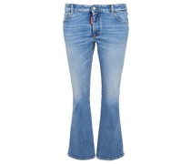 Bell Cropped Jeans Blau