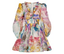 High Tide Frill V Neck Mini Minikleid Mehrfarbig