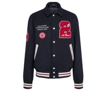 Varsity Wool Jacket 2.0 Bomberjacke Navy