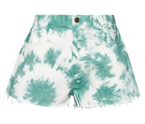 Jeansshorts 'Tie Dye' Grün