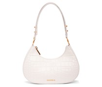 CrocoSmall Schultertasche Weiß