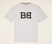T-Shirt Mit Bb-Motiv Weiß Xl