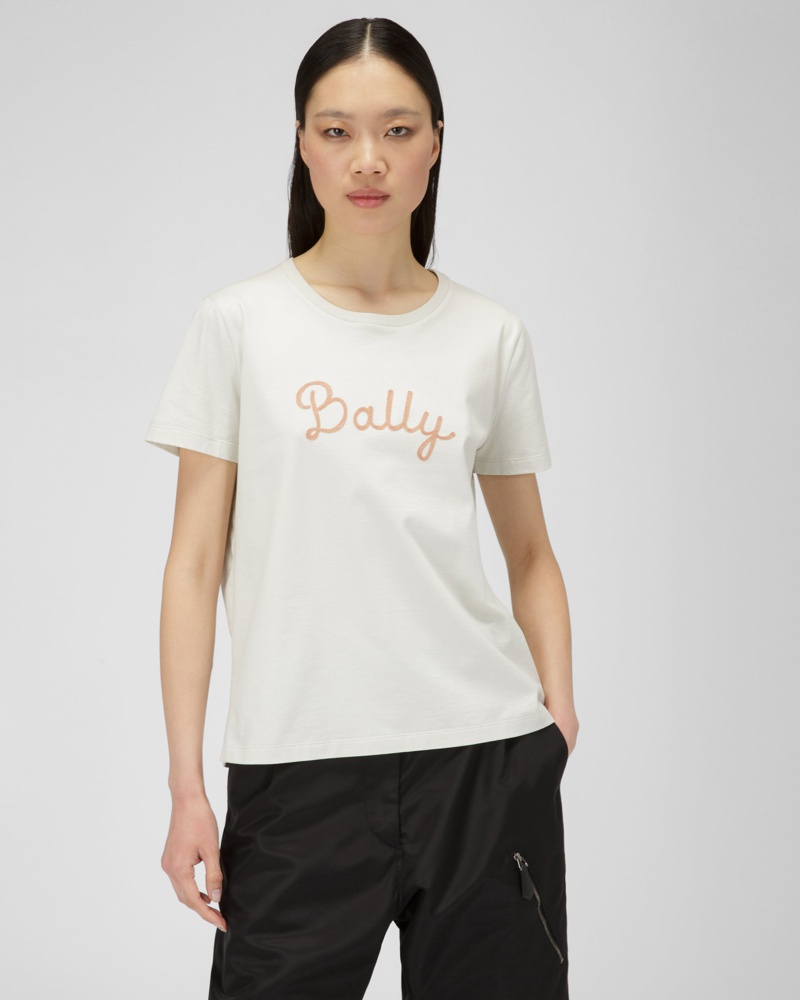 Bally Damen Oberteil Aen Elfenbeinfarbener Baumwolle
