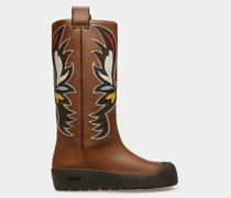 Leder-Schneestiefel