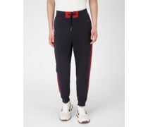 Hose Aen Funktionsbaumwolle In Marineblau Und Bally-Rot