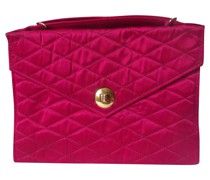 Second Hand Flap Bag aus Seide in Fuchsia