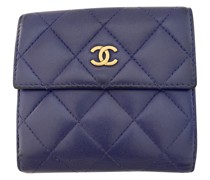 Second Hand Täschchen/Portemonnaie aus Leder in Blau