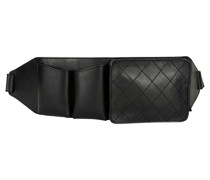Second Hand Clutch aus Leder in Schwarz