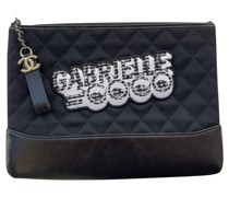 Second Hand Clutch aus Wolle in Schwarz