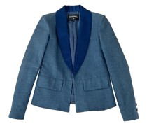 Second Hand Blazer aus Baumwolle in Blau