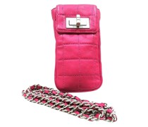 Second Hand Clutch aus Leder in Rosa / Pink