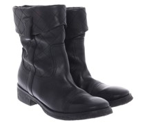 Second Hand Stiefel aus Leder in Schwarz