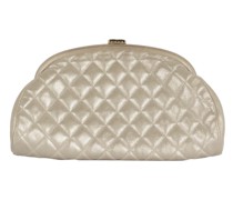 Second Hand Clutch aus Leder in Weiß