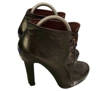 Second Hand Stiefel aus Leder in Schwarz