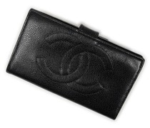 Second Hand Täschchen/Portemonnaie aus Leder in Schwarz