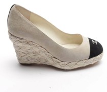 Second Hand Pumps/Peeptoes aus Leder in Weiß