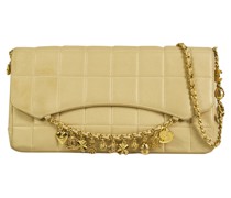 Second Hand Handtasche aus Leder in Beige