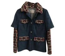 Second Hand Jacke/Mantel aus Jeansstoff in Blau
