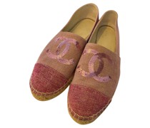 Second Hand Sandalen aus Leinen in Rosa / Pink