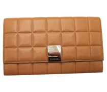 Second Hand Täschchen/Portemonnaie aus Leder in Beige