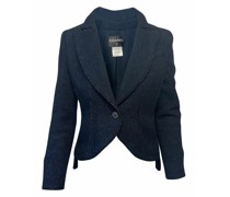 Second Hand Blazer aus Baumwolle in Blau