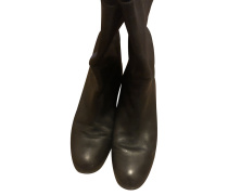 Second Hand Stiefel aus Leder in Schwarz