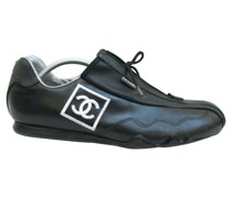 Second Hand Sneakers aus Leder in Schwarz