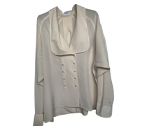 Second Hand Oberteil aus Seide in Beige