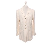 Second Hand Blazer aus Baumwolle in Creme