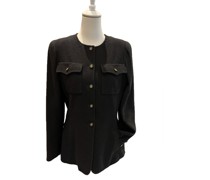 Second Hand Blazer aus Wolle in Schwarz
