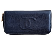 Second Hand Täschchen/Portemonnaie aus Leder in Schwarz