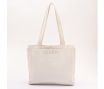 Second Hand Chanel 19 aus Leder in Weiß