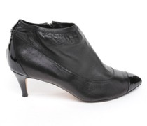 Second Hand Stiefeletten aus Leder in Schwarz