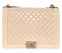 Second Hand Boy Bag aus Leder in Beige
