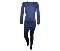 Second Hand Anzug aus Wolle in Blau