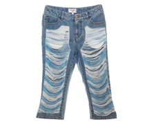 Second Hand Jeans aus Jeansstoff in Blau
